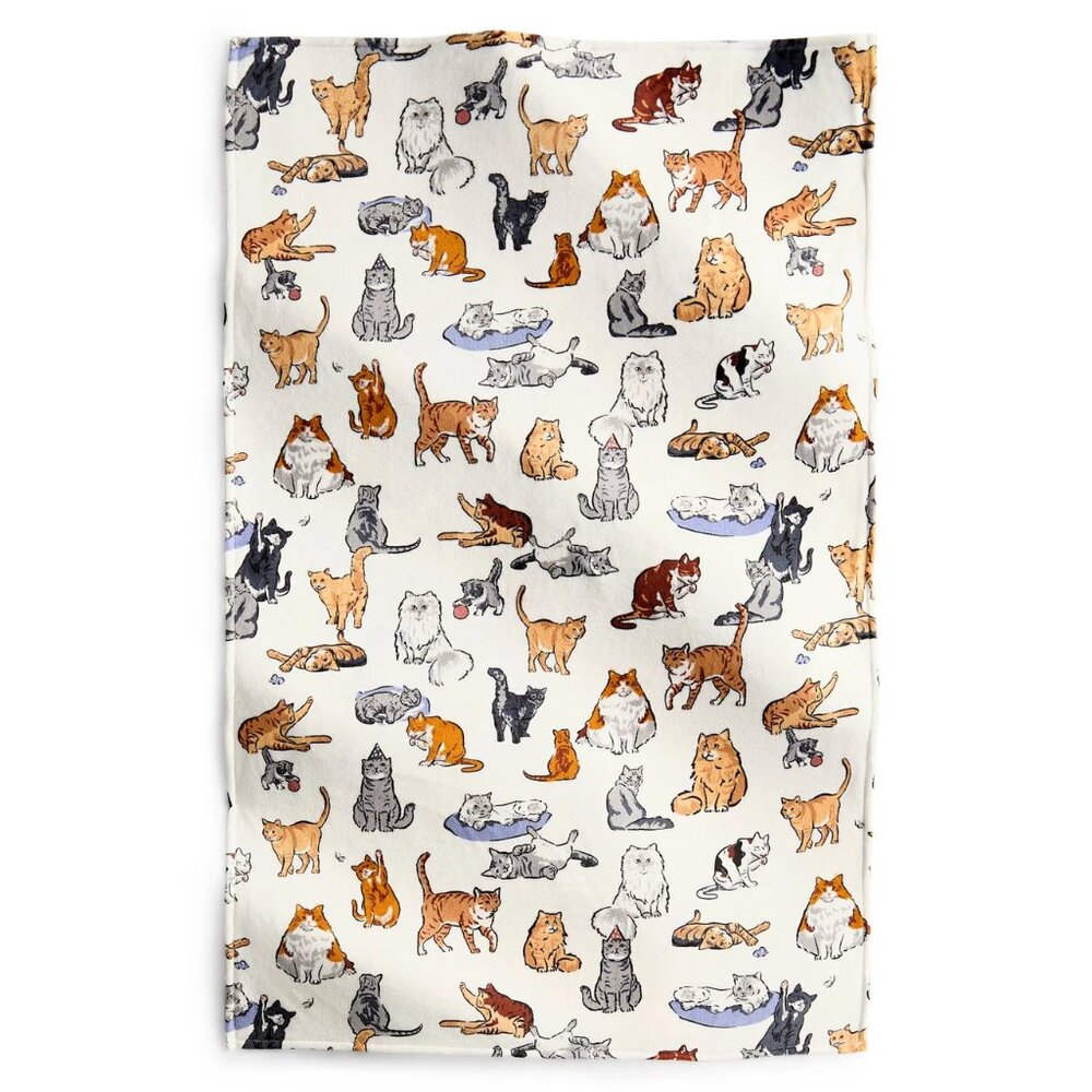 New Vera Bradley A CATS LIFE Cream Throw Blanket